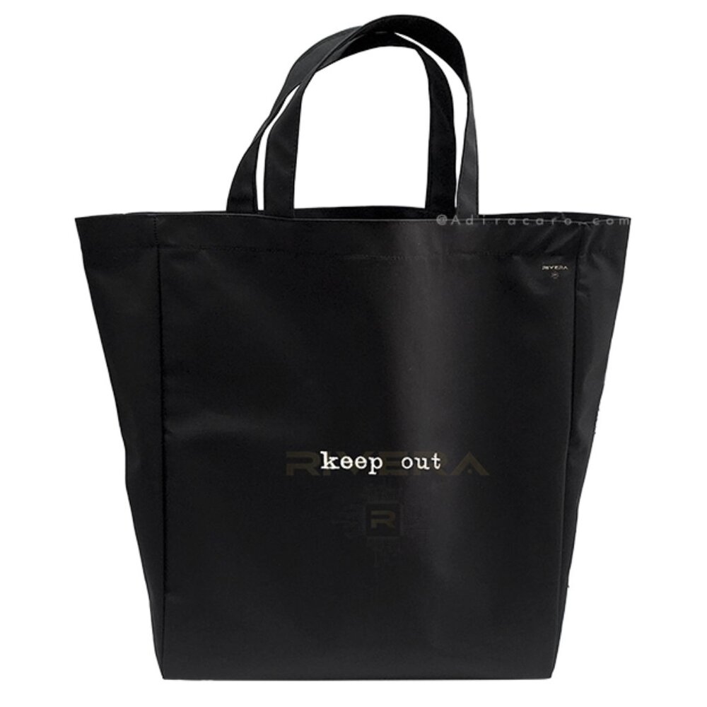 Keep Out Tote Bag Black, Embroidered Bag, Cute Luxury Market Bag, Handmade in LA